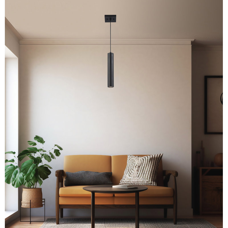 Luminaire suspendu 1 lumière Lodi, Noir
