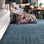 Tapis bleu tissé à plat à la main Waville-375336342