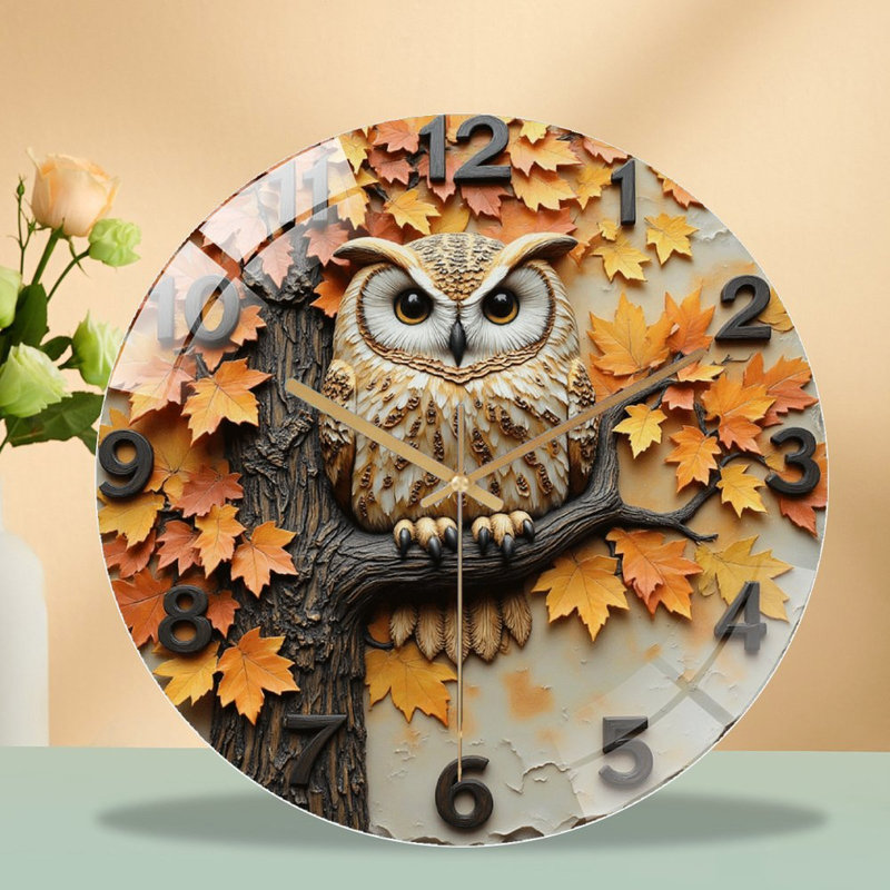 Horloge murale hibou