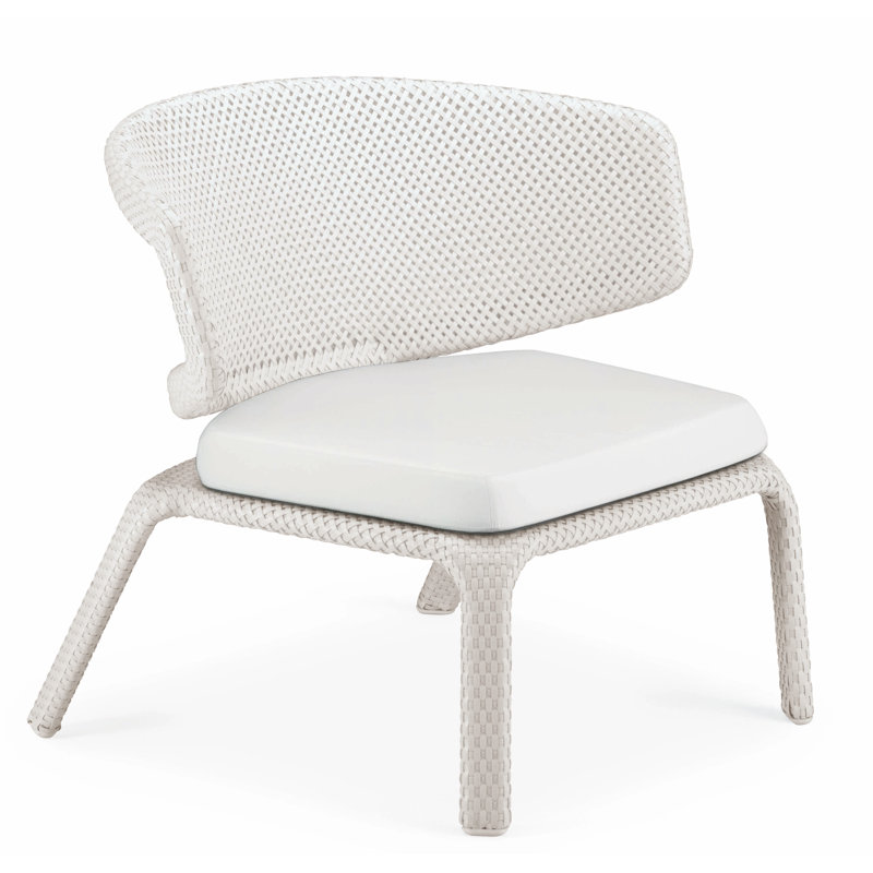 Seashell Outdoor Lounge Chair, Chalk, Natura Taupe