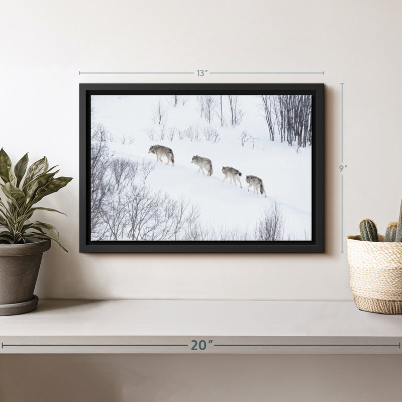 «Winter Wolf Pack Wall Art», H 9 po x l 13 po