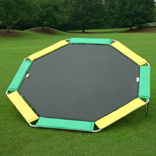 Trampoline octogone 16 pi, Vert / Jaune