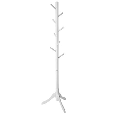 Solid Wood Freestanding 8 - Hook Coat Rack