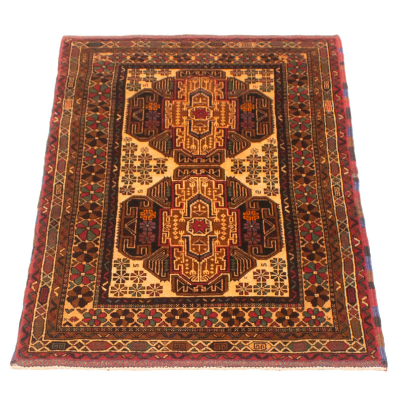 Tapis rectangulaire nouvel âge en laine 2 pi 8 po x 4 pi 10 po One-of-a-Kind