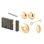 Horizontal Trim Lock Set, 3-3/8 In. Backset, Black Housing w/Brass Plated Knobs (1 Set)
