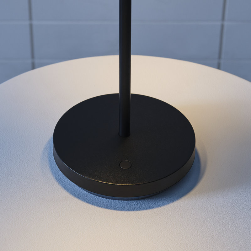 Doppia Short Accent Rechargeable Table Lamp, Black