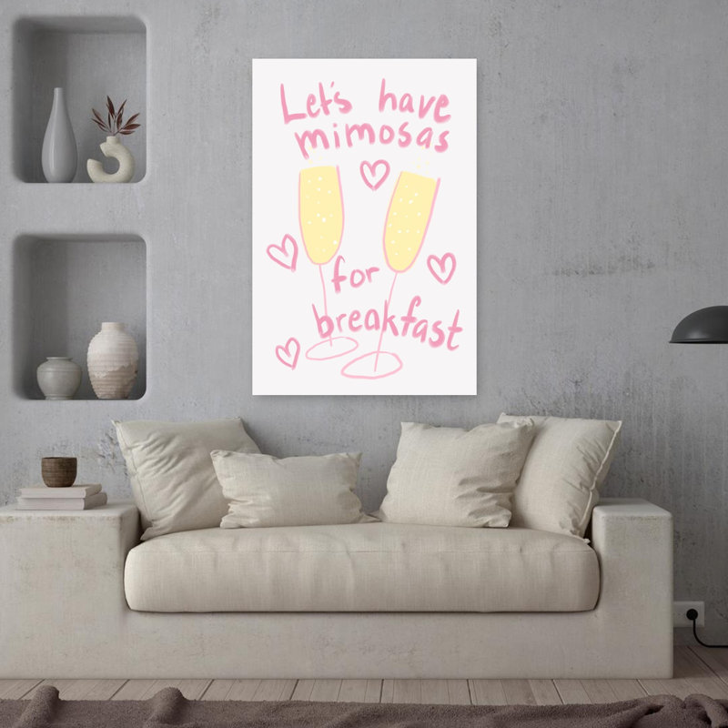 Morning Mimosas, art mural moderne, H 36 po x l 24 po
