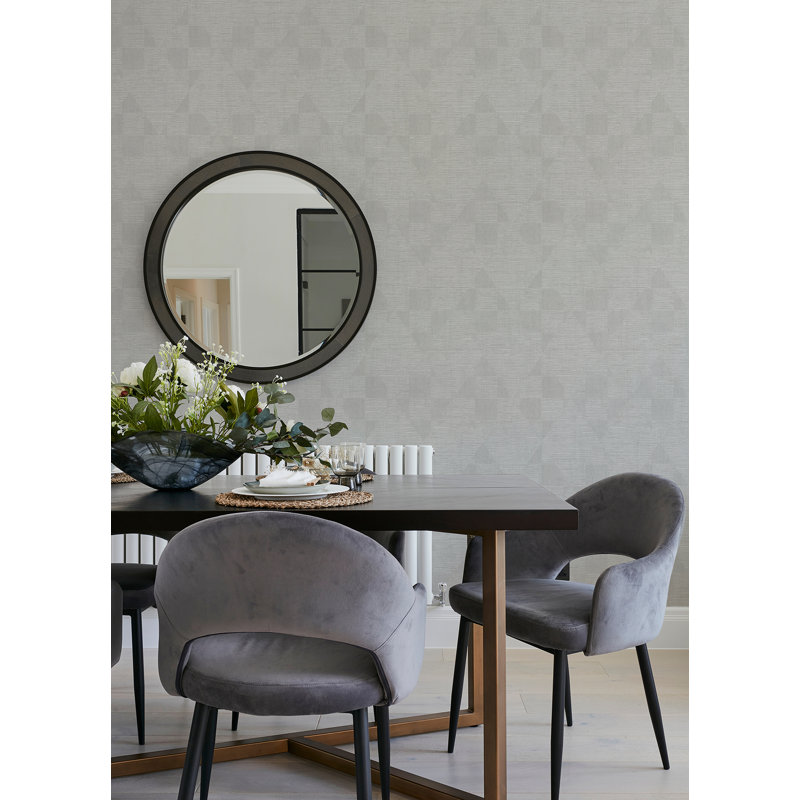 Rouleau de papier peint métallique Heinly, Argent argent