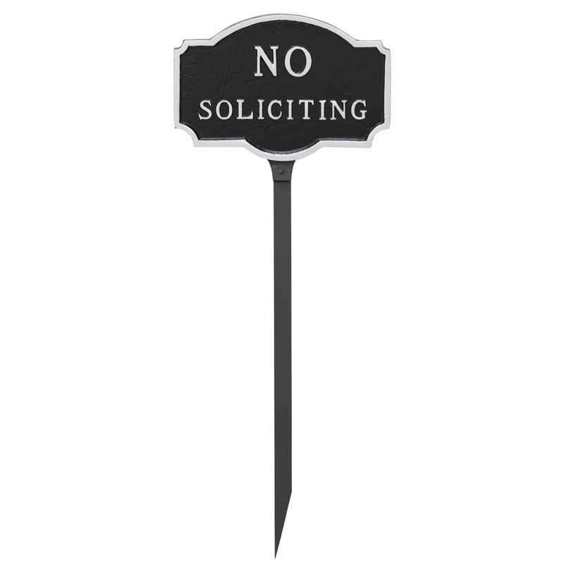Petite plaque Montague, Noir / argent