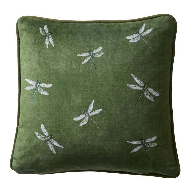 Melker Animal Print Square Cushion, Olive