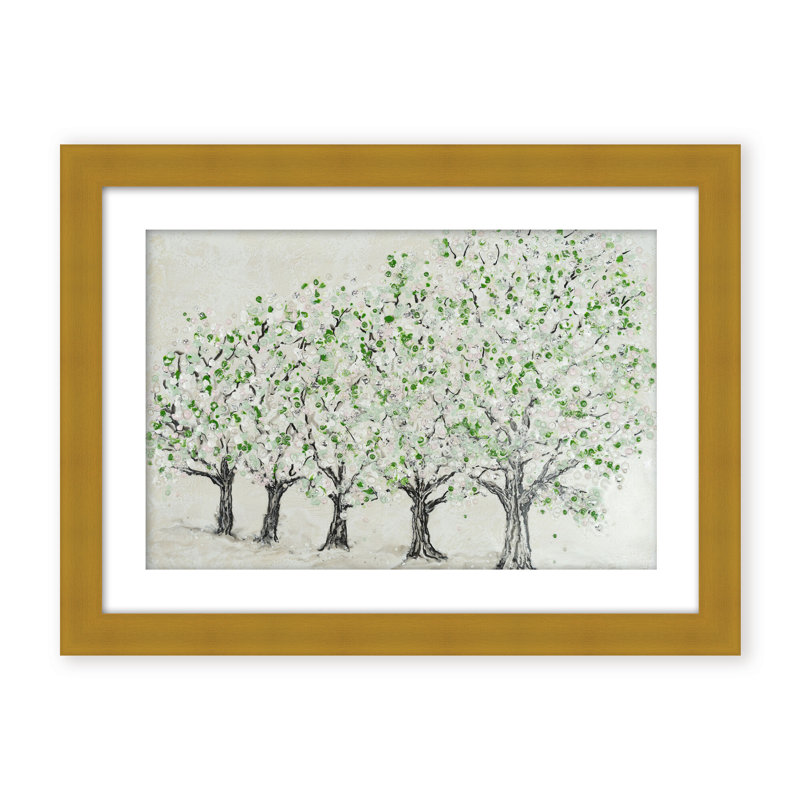 Nature Inspired "Springtime Serenity" Canvas Wall Art By , 30" H x 40" W, Framed Print, Brown