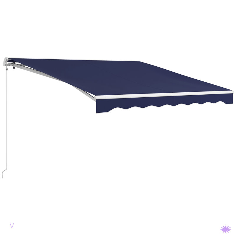 Auvent électrique, auvent rétractable, abri de soleil à protection UV avec télécommande et manivelle pour terrasse, balcon, cour