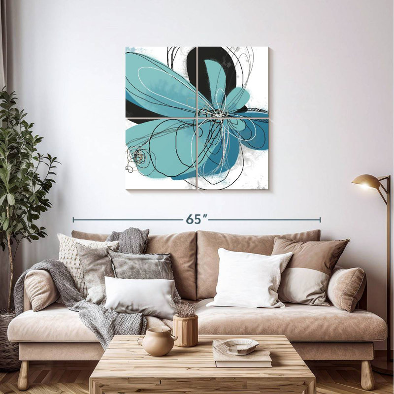Azul Poetry II, H 38 po x l 38 po