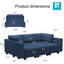 Canapé modulaire rembourré 7 pièces Soneson-1189584954