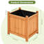 Ensemble de 2 boîtes à fleurs carrées en bois de sapin rustique, pots à fleurs d'extérieur de 18 po avec base amovible et trous de drainage pour patio, jardin et balcon-1629509220