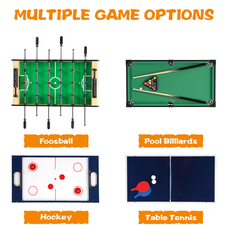 32.3'' L 4 Game Multi Game Table