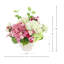 Hydrangeas and Ranunculus Arranged in Ceramic Pot