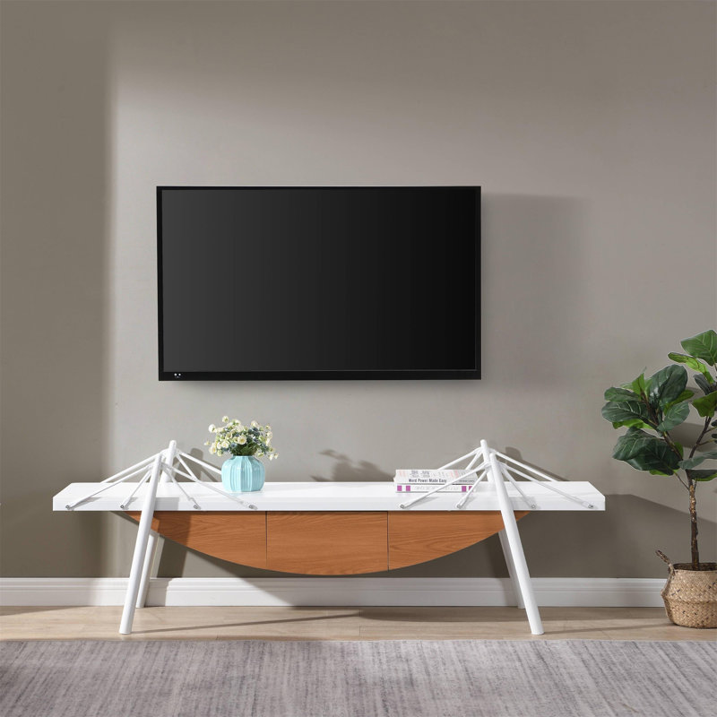 Meuble télé en forme de voilier, Blanc