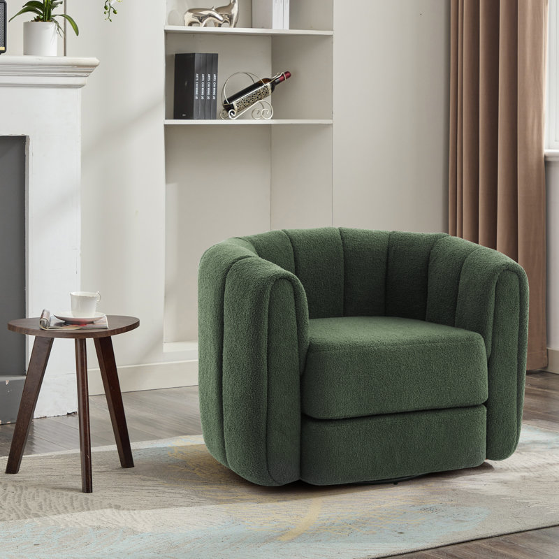 Fauteuil pivotant Lefleur Fauteuil d'appoint Fauteuil de salon Fauteuil confortable, Ours en peluche vert
