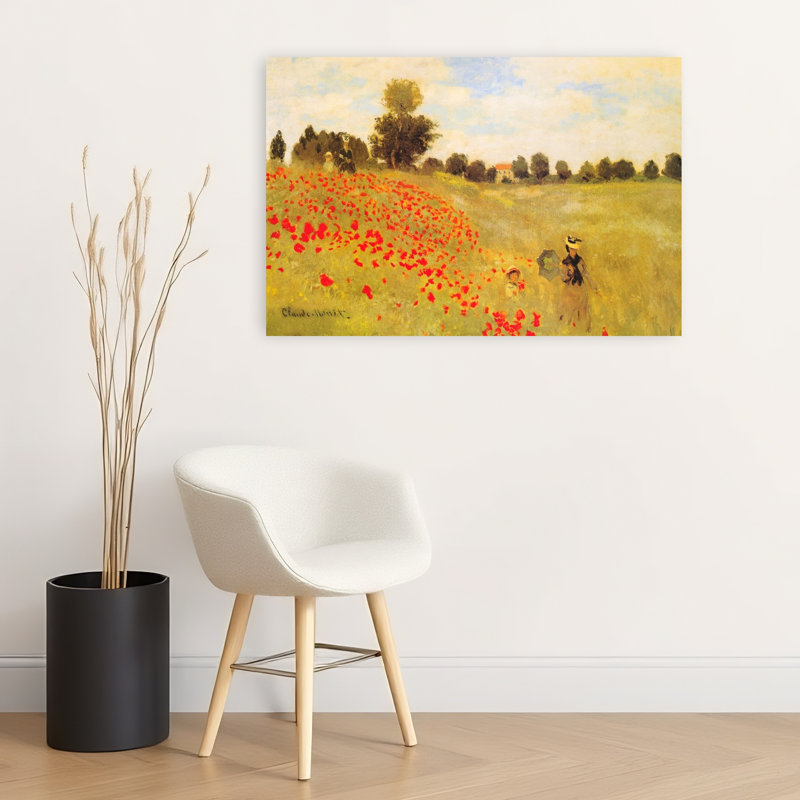 «Field of Poppies», reproduction d'art classique classique, coquelicot, été, H 24 po x l 36 po