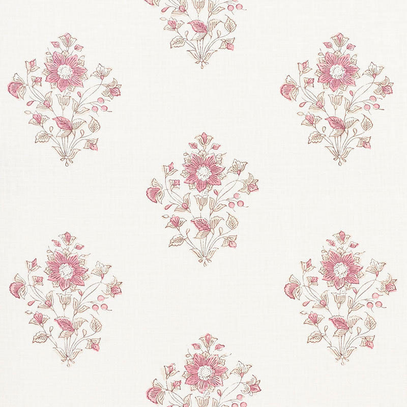 Tissu Beatrice Bouquet, Rose