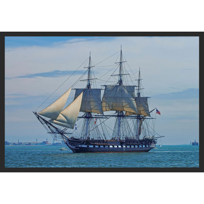 " Boston Harbor USS Constitution Ole Ironsides " Print