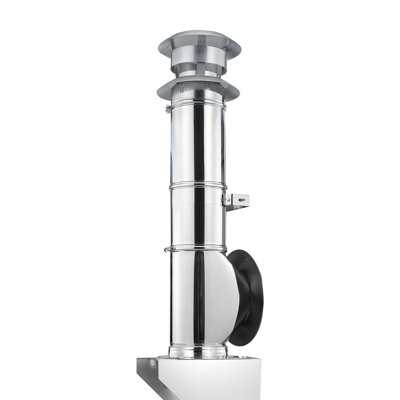 External Chimney Kit External with Windproof Cap Wall Bracket Roof
