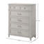 Commode 5 tiroirs grise, commode moderne
