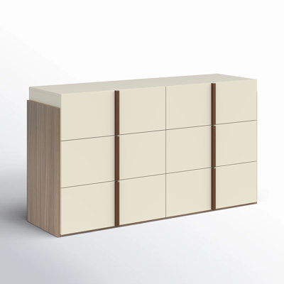 princess polly baby blue dress Modern 6-Drawer Dresser with Two-Tone Finish and Vertical Wood Handles, 54