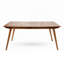 Table de salle à manger d'extérieur en bois massif de 69 po