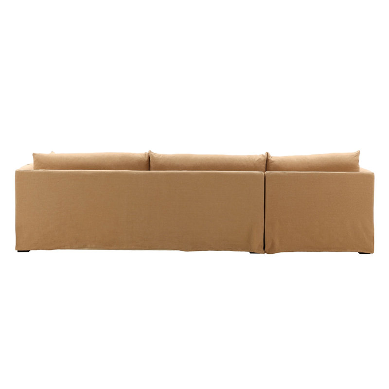 Otis 2 Piece Chaise Sectional Laf, Wheat Linen, Left Hand Facing