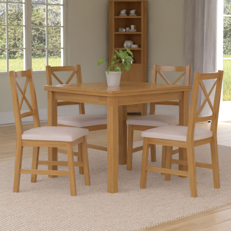4 - Person Solid Oak Dining Set