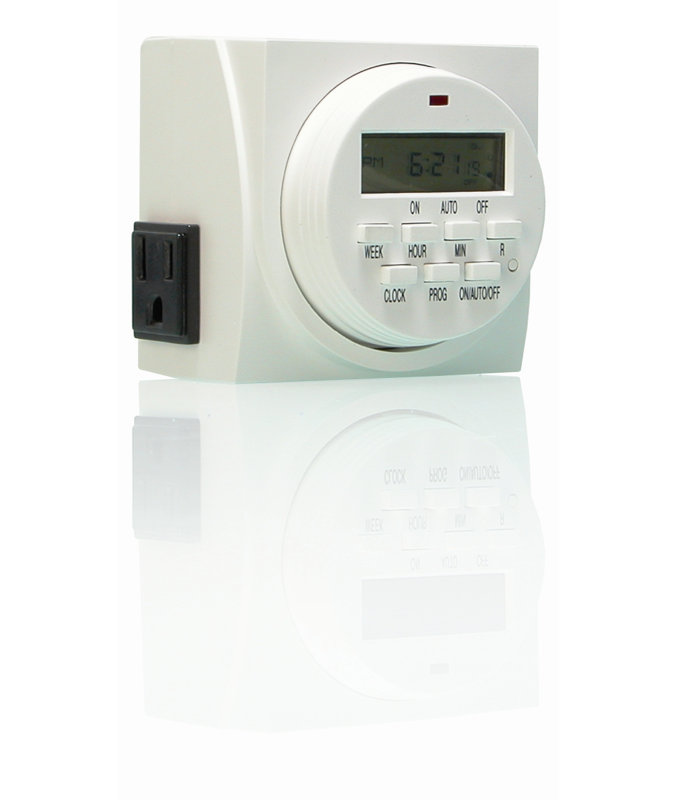 Single Outlet Grounded Digital Programmable Timer