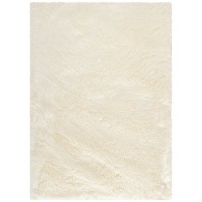 Solid Colour Faux Fur Area Rug
