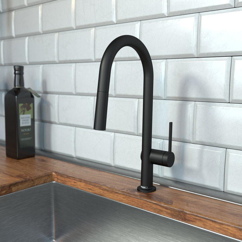 Robinet de cuisine hansgrohe Talis N HighArc, rétractable à 2 jets de style A, 1,75 gal / min, Noir mat
