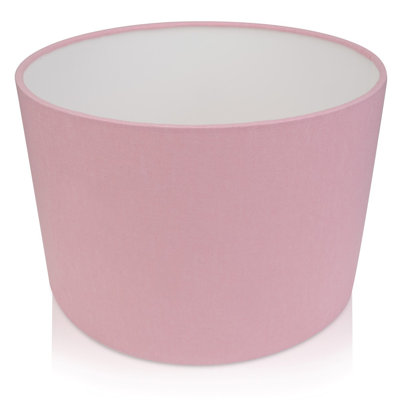 Cotton Drum Lamp Shade ( Screw On ) in Pink