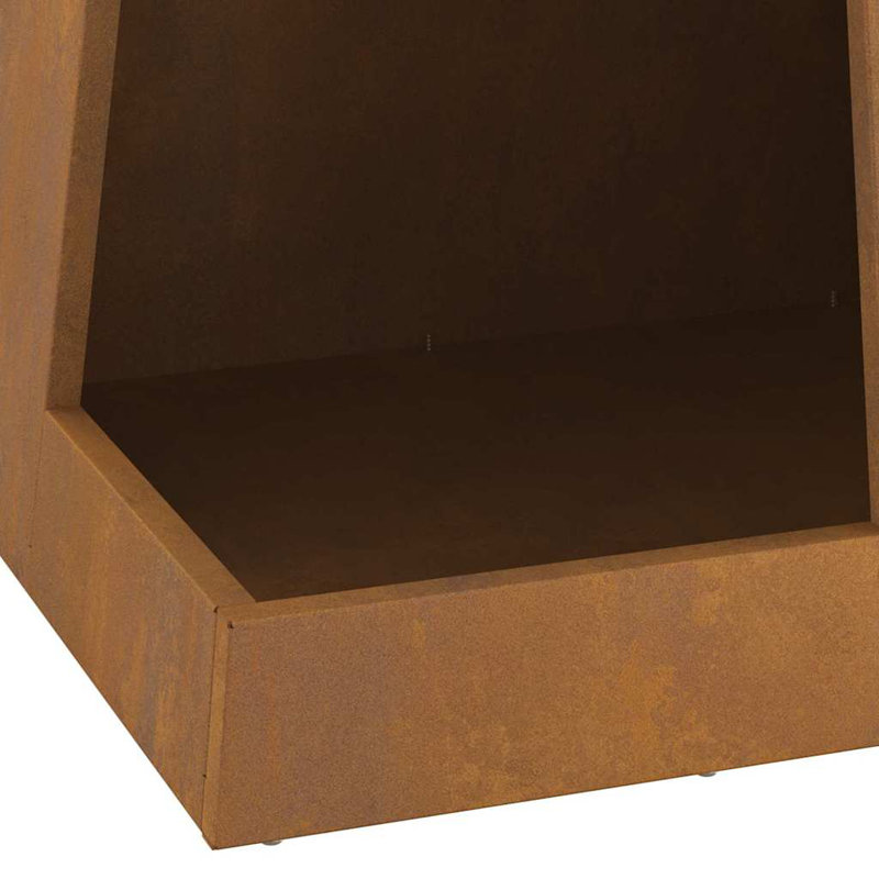 Outdoor Fire Pit, Brown, 100cm H x 35cm W x 35cm D