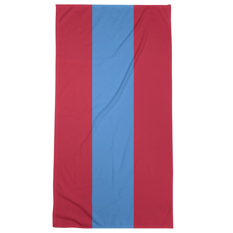 Bath Towel, Burgundy/Royal Blue