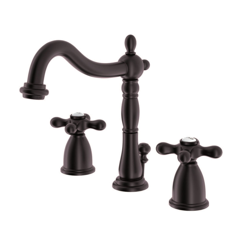 Robinet de salle de bain à deux poignées et à 3 trous à fixation sur comptoir avec bonde mécanique Kingston Brass