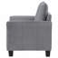 Fauteuil d'appoint rembourré en tissu gris