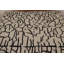 Tapis beige en laine noué à la main de conception unique 5 pi 2 po x 7 pi 7 po New Age