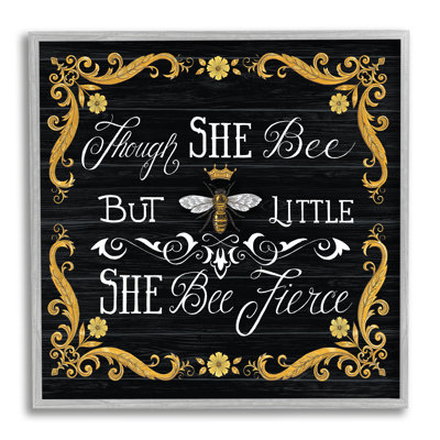 «She Bee Fierce», motif de motivation féminin, jeu de mots rétro - impression