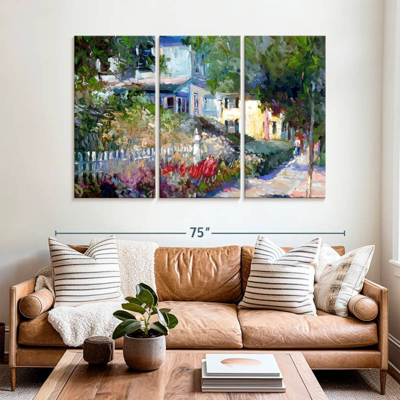 Sireci Yellow Suburbs, 42" H x 65" W