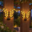 Lampe solaire décorative murale papillon, suspension extérieure en métal de 25 cm (9,8 pouces) pour jardin, terrasse, clôture ou cour.