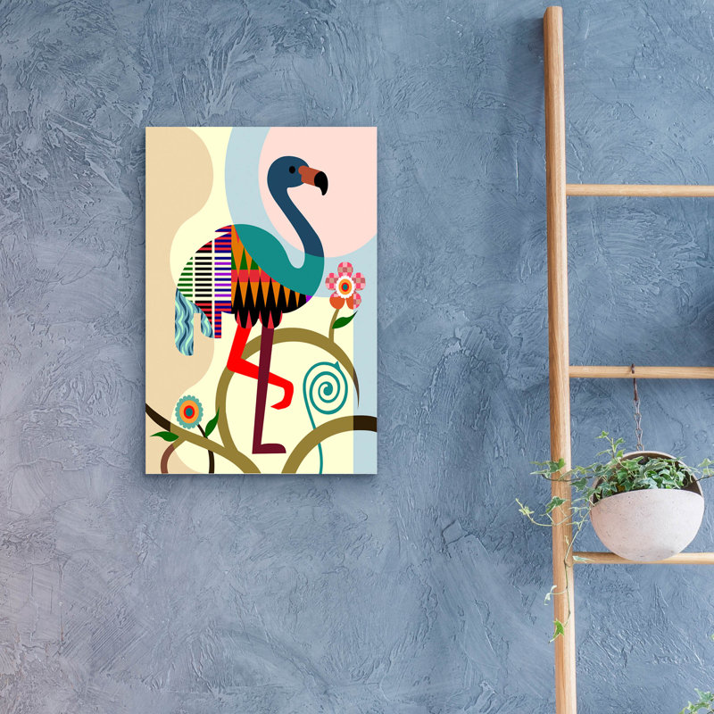 «American Flamingo» par Lanre Adefioyue, H 24 po x l 16 po x P 0,2 po