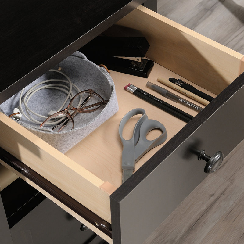 Bureau en L, finition noire
