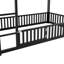 Lit simple superposé simple avec balustrades et porte-436937336