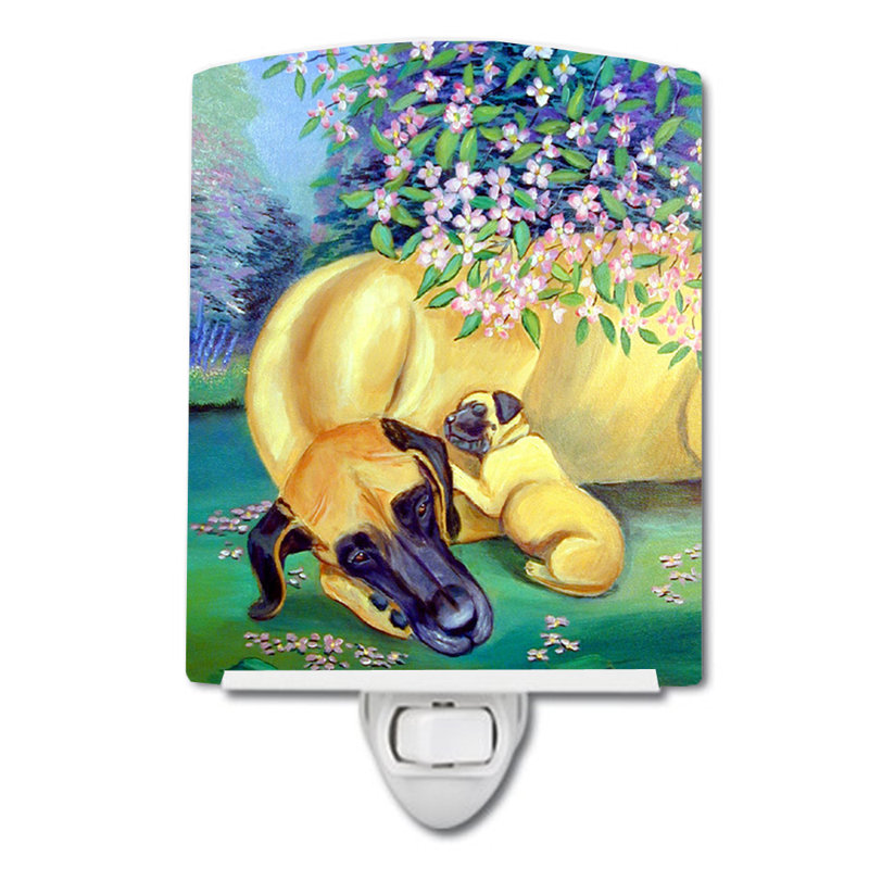Great Dane and Puppy Ceramic Night Light
