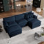 Canapé modulaire en chenille avec siège profond et repose-pieds mobile-1769495948