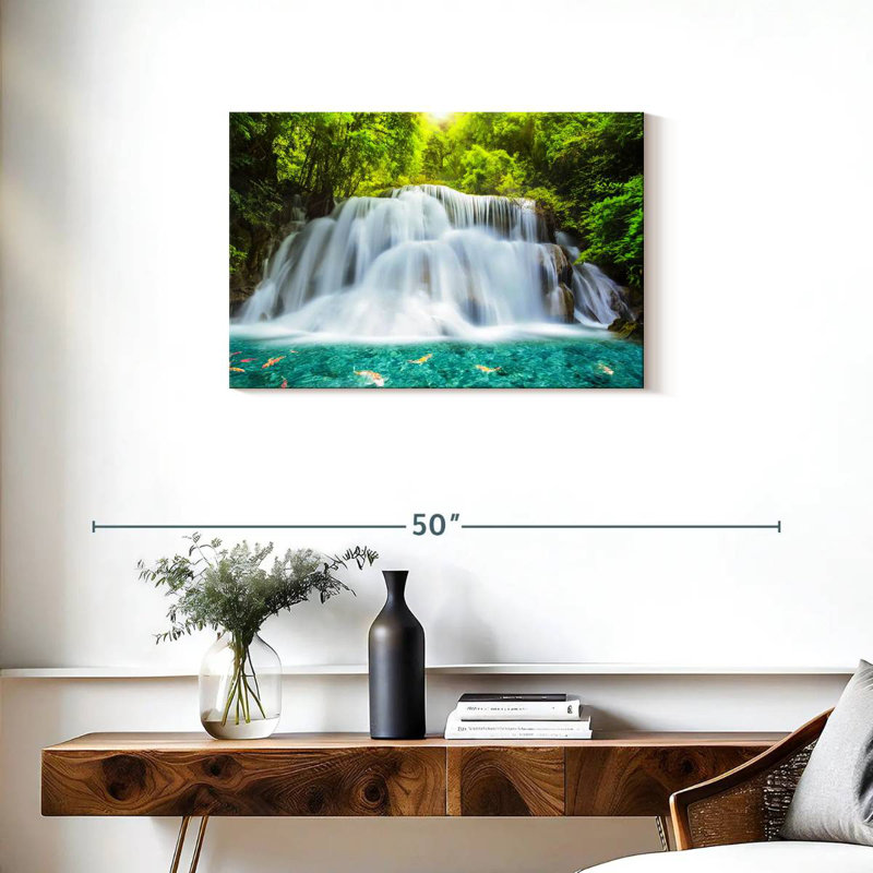 Paysage d'une cascade d'Alvord Kanchanaburi, H 20 po x l 30 po